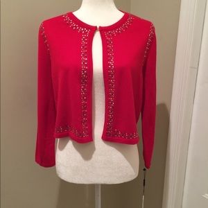 Red Calvin Klein’s cardigan